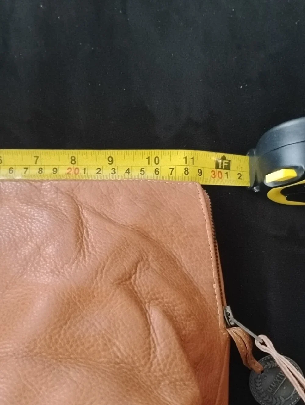 Wanderers Butterscotch Leather Zipper Pouch Toiletry Bag